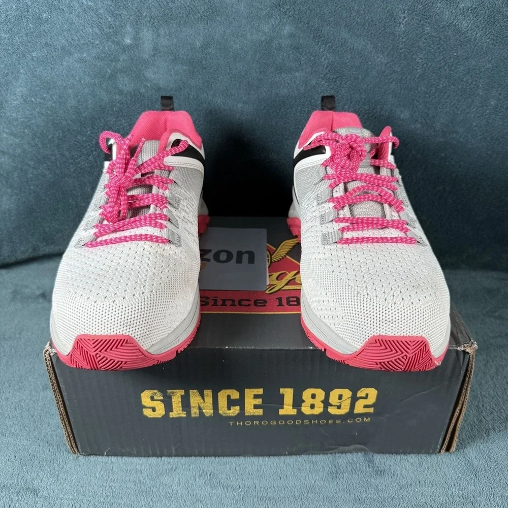 Thorogood Women's Safety Toe Work Shoes Slip Resistant White/Pink Size 10.5‎
